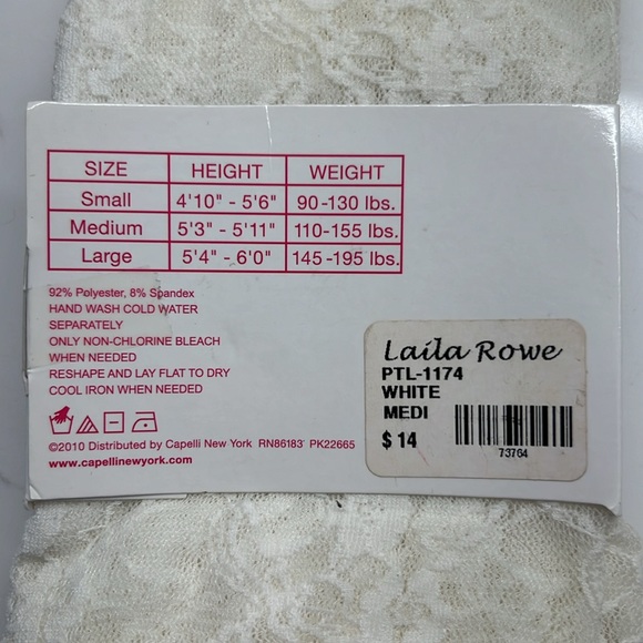 Capelli cream colored Lace Leggings ankle tights size Medium brand new - Picture 6 of 8